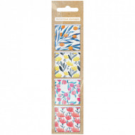 Закладки магнитные для книг 35*35мм, 4шт., ArtSpace "Flowers" (арт. 270345)