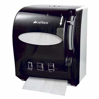 Диспенсер для полотенец в рулонах KSITEX (Н1), бесконтактный, с ручным обрезанием бумаги, черный, AC1-13 (арт. 604447)