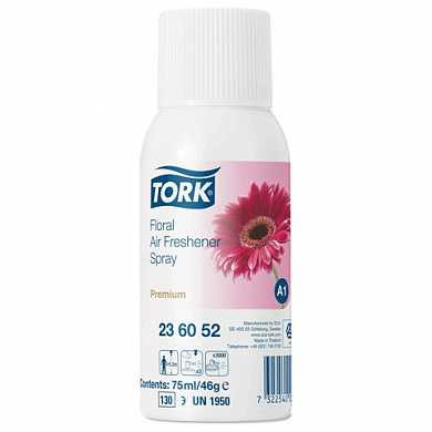 Картридж аэрозольный TORK (Система А1) Premium, 75 мл, цветочный, 236052 (арт. 600299)