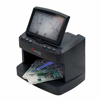 Детектор банкнот CASSIDA 2300 DA, ЖК-дисплей 18 см, просмотровый, ИК, УФ, антистокс, спецэлемент "М", 00-00000023 (арт. 290815)