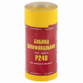 Шкурка на бумажной основе, LP41C, зернистость Р240, мини-рулон 115 мм х 5 метров (БАЗ) (арт. 75634)