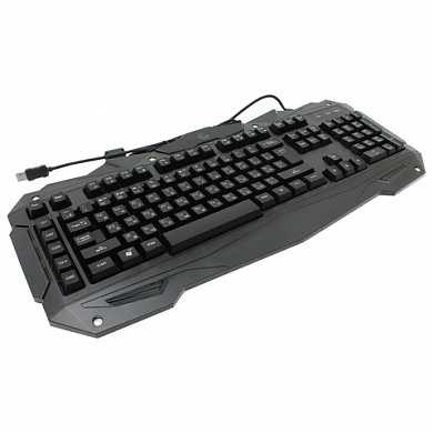 Клавиатура проводная игровая GEMBIRD KB-G200L, USB, подсветка 7 цветов, черная (арт. 512711)