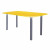Стол детский, 400(580)х1000х500 мм, регулируемый 0-3 рост, пластиковое покрытие, желтый, 2 коробки, 334643 желтый (арт. 530293) купить в интернет-магазине ТОО Снабжающая компания от 38 171 T, а также и другие Столы детские на сайте dulat.kz оптом и в розницу