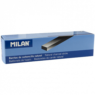 Уголь натуральный Milan, прямоугольный, 15-7мм, набор 4шт., картон. упак. (арт. 2716204)