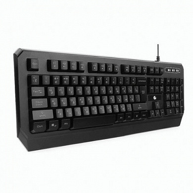 Клавиатура проводная игровая GEMBIRD KB-G20L, USB, 104 клавиши, с подсветкой, черная (арт. 512832)