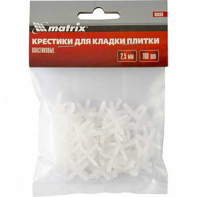 Крестики, 2,5 мм, для кладки плитки, упаковка 100 шт. Matrix (арт. 88088) купить в интернет-магазине ТОО Снабжающая компания от 245 T, а также и другие Приспособления для кладки плитки на сайте dulat.kz оптом и в розницу