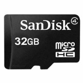 Карта памяти micro SDHC, 32 GB, SANDISK, 4 Мб/сек. (class 4), SDSDQM-032G-B35 (арт. 512274)