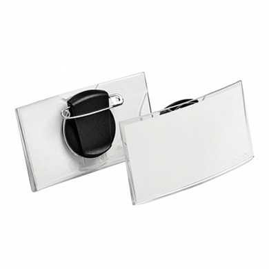 Бейджи DURABLE, комплект 25 шт., ИЗОГНУТЫЕ, 40х75 мм, горизонтальные, с клипом, прозрачные, 8124-19 (арт. 236423) купить в интернет-магазине ТОО Снабжающая компания от 75 166 T, а также и другие Бейджи на сайте dulat.kz оптом и в розницу