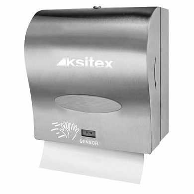 Диспенсер для полотенец в рулонах KSITEX, сенсорный (220 В / батарейки LR20), нержавеющая сталь, зеркальный, А1-21S (арт. 604451)