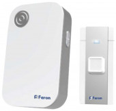 Feron E-372 звонок IP20 36 мелодий, 3*1,5V/ААА (база), белый, серый 23685 (арт. 646209)
