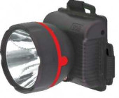 Ultraflash Фонарь "Эконом" 909Led1 (3Xr6) 1Светодиод., 0.5W Черный/Пластик, Налобный, Коробка (арт. 483208)