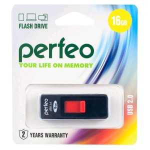Флэш-диск Perfeo USB 16GB, Black S03 PF-S03B016 (арт. 601661)