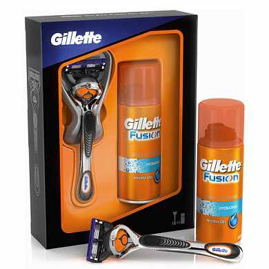 Промонабор: бритва GILLETTE "ProGlide Flexball" с 1 сменной кассетой + гель для бритья 75 мл "Fusion Hydra Gel", 81622892 (арт. 604385) купить в интернет-магазине ТОО Снабжающая компания от 15 337 T, а также и другие Подарочные наборы по уходу за телом на сайте dulat.kz оптом и в розницу