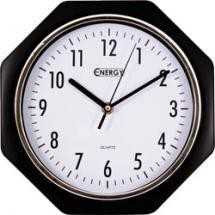 Часы настенные Energy EC-06, 24.5х24.5см, восьмиугольные, плавный ход, пластик, ААх1, 9306 (арт. 412956)