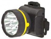 Ultraflash Фонарь "Эконом" 909Led5 (3Xr6) 5Светодиод., 0.8W Черный/Пластик, Налобный, Коробка (арт. 483209)