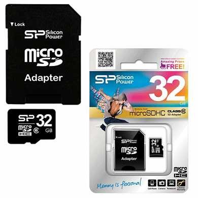 Карта памяти micro SDHC, 32 GB, SILICON POWER, 10 Мб/сек. (class 10), с адаптером, SP032GBSTH010 (арт. 511416) купить в интернет-магазине ТОО Снабжающая компания от 13 818 T, а также и другие Micrо SD карты на сайте dulat.kz оптом и в розницу