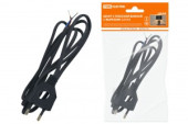TDM шнур для бра с вырезом ШУ04 6А 250В 1,7 м ШВВП 2х0,75 черный SQ1305-0032 (арт. 555058)