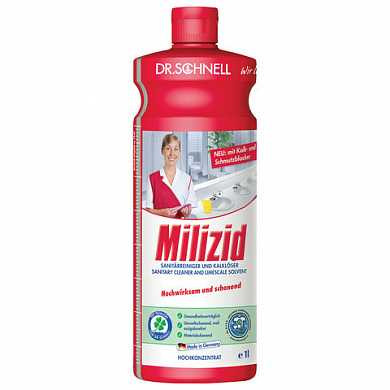 Средство для уборки санитарных помещений 1л DR.SCHNELL MILIZID (Милицид), кислотное,, 143387 (арт. 605430)