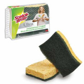 Губки бытовые SCOTCH-BRITE, комплект 2 шт., "Интенсив", целлюлозные, 67х93х20 мм, зеленые, HD-C-2-K (арт. 602908)