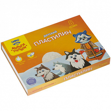 Пластилин Мульти-Пульти "Енот на Аляске", 08 цветов, 120г, со стеком, картон (арт. ДП_10233) купить в интернет-магазине ТОО Снабжающая компания от 490 T, а также и другие Пластилин на сайте dulat.kz оптом и в розницу