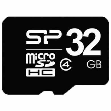 Карта памяти micro SDHC, 32 GB, SILICON POWER, 4 Мб/сек. (class 4), SP032GBSTH004V1 (арт. 512317)