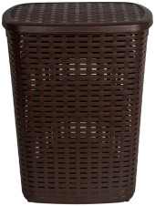 Корзина для белья 40*32*55 пластик, коричневый