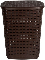Корзина для белья 40*32*55 пластик, коричневый