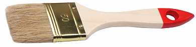 Кисть плоская ТЕВТОН "СТАНДАРТ", светлая натуральная щетина, деревянная ручка, 25мм (арт. 01099-025)