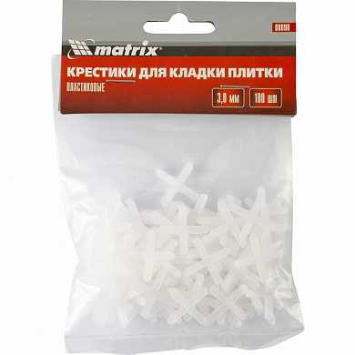 Крестики, 3,0 мм, для кладки плитки, упаковка 100 шт. Matrix (арт. 88090) купить в интернет-магазине ТОО Снабжающая компания от 245 T, а также и другие Приспособления для кладки плитки на сайте dulat.kz оптом и в розницу