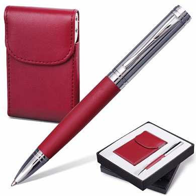 Набор GALANT "Prestige Collection": ручка, визитница, бордовый, подарочная коробка, 141373 (арт. 141373)