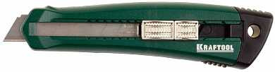 Нож с сегментированным лезвием Solingen, KRAFTOOL 09195, металлический корпус, кассета с 3 лезвиями, 18 мм (арт. 09195_z01)