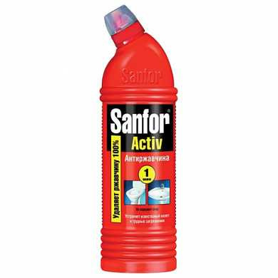 Чистящее средство 750 г, SANFOR Activ (Санфор Актив) "Антиржавчина", гель, 1557 (арт. 601969) купить в интернет-магазине ТОО Снабжающая компания от 1 617 T, а также и другие Чистящие средства универсальные на сайте dulat.kz оптом и в розницу