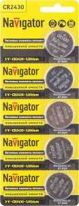 Батарейка Navigator Cr2430 Bl5 200839 (арт. 200839)