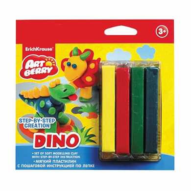 Пластилин мягкий ERICH KRAUSE Artberry "Dino" ("Динозавры"), 4 цвета, 60 г, европодвес, 38540 (арт. 103654) купить в интернет-магазине ТОО Снабжающая компания от 784 T, а также и другие Пластилин на сайте dulat.kz оптом и в розницу
