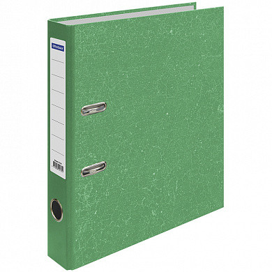 Папка-регистратор OfficeSpace 50мм, мрамор, зеленая (арт. 242571)