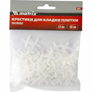 Крестики, 3,0 мм, для кладки плитки, упаковка 150 шт. Matrix (арт. 88091) купить в интернет-магазине ТОО Снабжающая компания от 343 T, а также и другие Приспособления для кладки плитки на сайте dulat.kz оптом и в розницу