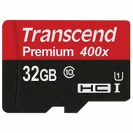 Карта памяти micro SDHC, 32 GB, TRANSCEND Premium 400x, UHS-I U1, 60 Мб/сек. (class 10), TS32GUSDCU1 (арт. 512336)