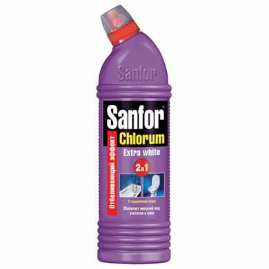 Чистящее средство 750 г, SANFOR Chlorum (Санфор Хлорный), мгновенное отбеливание, гель, 1880 (арт. 601970) купить в интернет-магазине ТОО Снабжающая компания от 1 421 T, а также и другие Чистящие средства универсальные на сайте dulat.kz оптом и в розницу