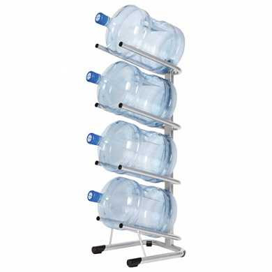 Стеллаж для хранения воды HOT FROST, на 4 бутыли, металл, серебристый, 250900402 (арт. 451885)