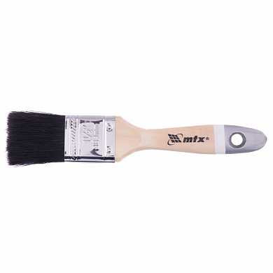 Кисть плоская, натуральная черная щетина, деревянная ручка, размер 1,5. MTX (арт. 82626)