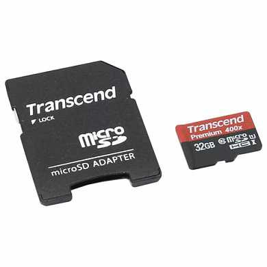 Карта памяти micro SDHC, 32 GB, TRANSCEND Premium 400x, UHS-I U1, 60 Мб/сек. (class 10), TS32GUSDU1 (арт. 512337) купить в интернет-магазине ТОО Снабжающая компания от 11 711 T, а также и другие Micrо SD карты на сайте dulat.kz оптом и в розницу