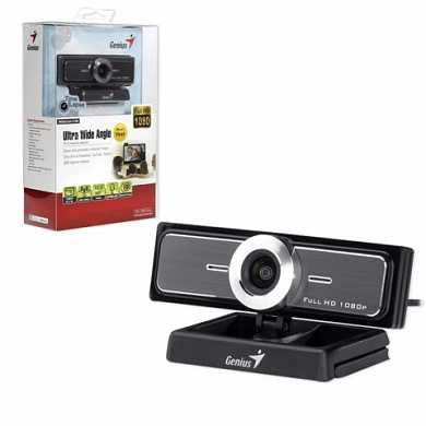 Веб-камера GENIUS Facecam Widecam F100, 12 Мп, микрофон, черный, 32200213101 (арт. 353588)