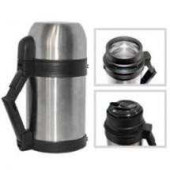 Термос Mallony SF-1000A, 1л, широкое горло + кнопка, ручка, нерж.сталь, 73006