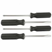 Набор отверток 4шт(SL5x100,6x100, PH1x100,2x100), углеродистая сталь, пластиковая рукоятка SPARTA (арт. 13220)