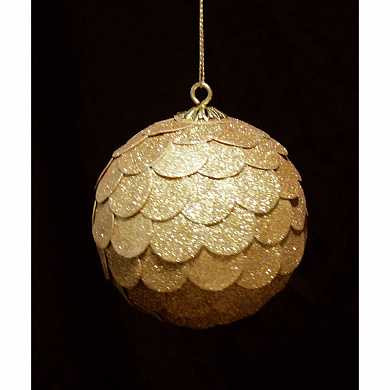 Шар новогодний декоративный Paper ball, золотой (арт. en_ny0070)