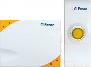 Feron Звонок электрический дверной, (35 мелодий) белый, желтый, E-369 23676 (арт. 619855)