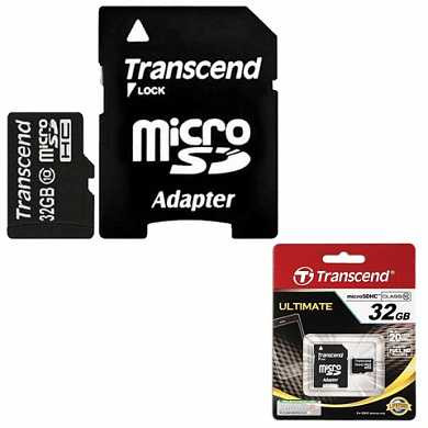 Карта памяти micro SDHC, 32 GB, TRANSCEND, 10 Мб/сек. (class 10), с адаптером, TS32GUSDHC10 (арт. 511124) купить в интернет-магазине ТОО Снабжающая компания от 10 682 T, а также и другие Micrо SD карты на сайте dulat.kz оптом и в розницу