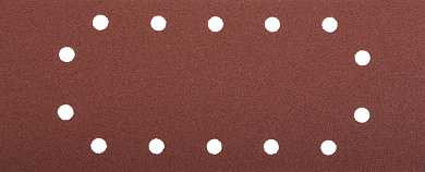 Лист шлифовальный ЗУБР "МАСТЕР", 14 отверстий, для ПШМ на зажимах, Р100, 115х280мм, 5шт (арт. 35594-100)