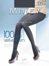 Колготки Мирей VELVETEEN 100 (1/60) nero 4 / VELOUR 100 nero 4, 85% полиамид, 12% эластан, 3% хлопок (арт. 498339)