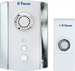 Feron Звонок электрический дверной, (35 мелодий) белый, хром, E-368 23675 (арт. 619856)
